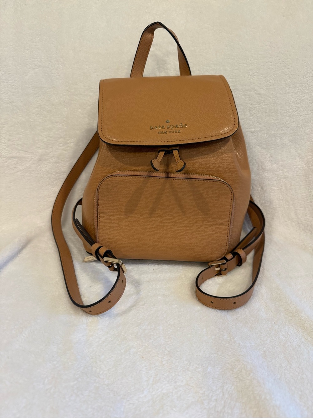 GUC Kate Spade Tan Darcy Flap Backpack